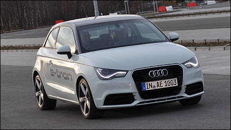 Audi A1 e-tron vue 3/4 avant